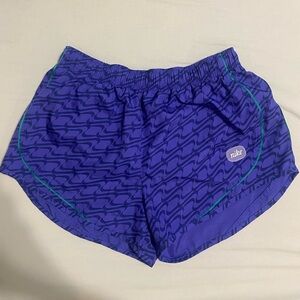 Nike Blue Dri-FIT Athletic Shorts Retro Design